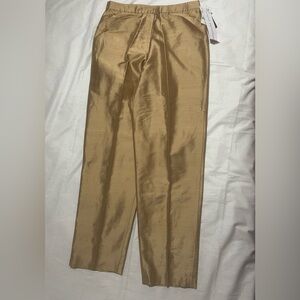 Josephine Chaus 100%Silk Pants Brass Color NWT Size - 10